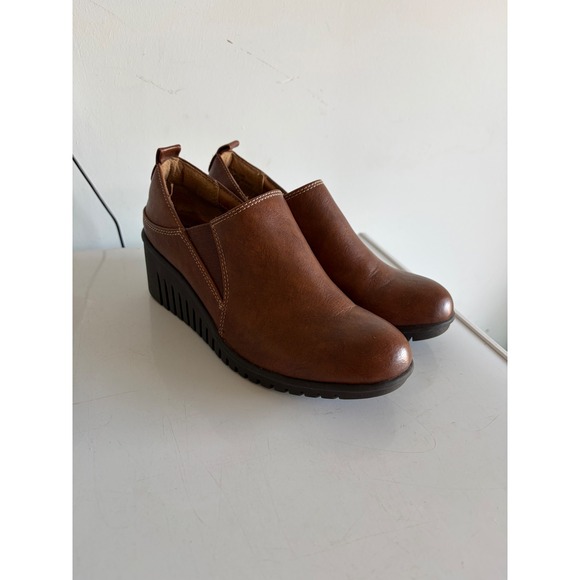 Eurosoft by Sofft Shoes - Eurosoft by Sofft Brown Wedge Slip On‎ Booties ES0020600 Womens 6.5 M
